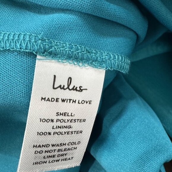 NWT Lulus Exquisite Ease Teal Green Organza Strapless Ruffled Maxi Dress (Sz SM) - Picture 7 of 8